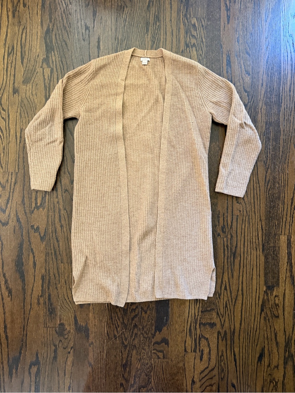 J.Crew Open-Front Long Ribbed Knit Sweater